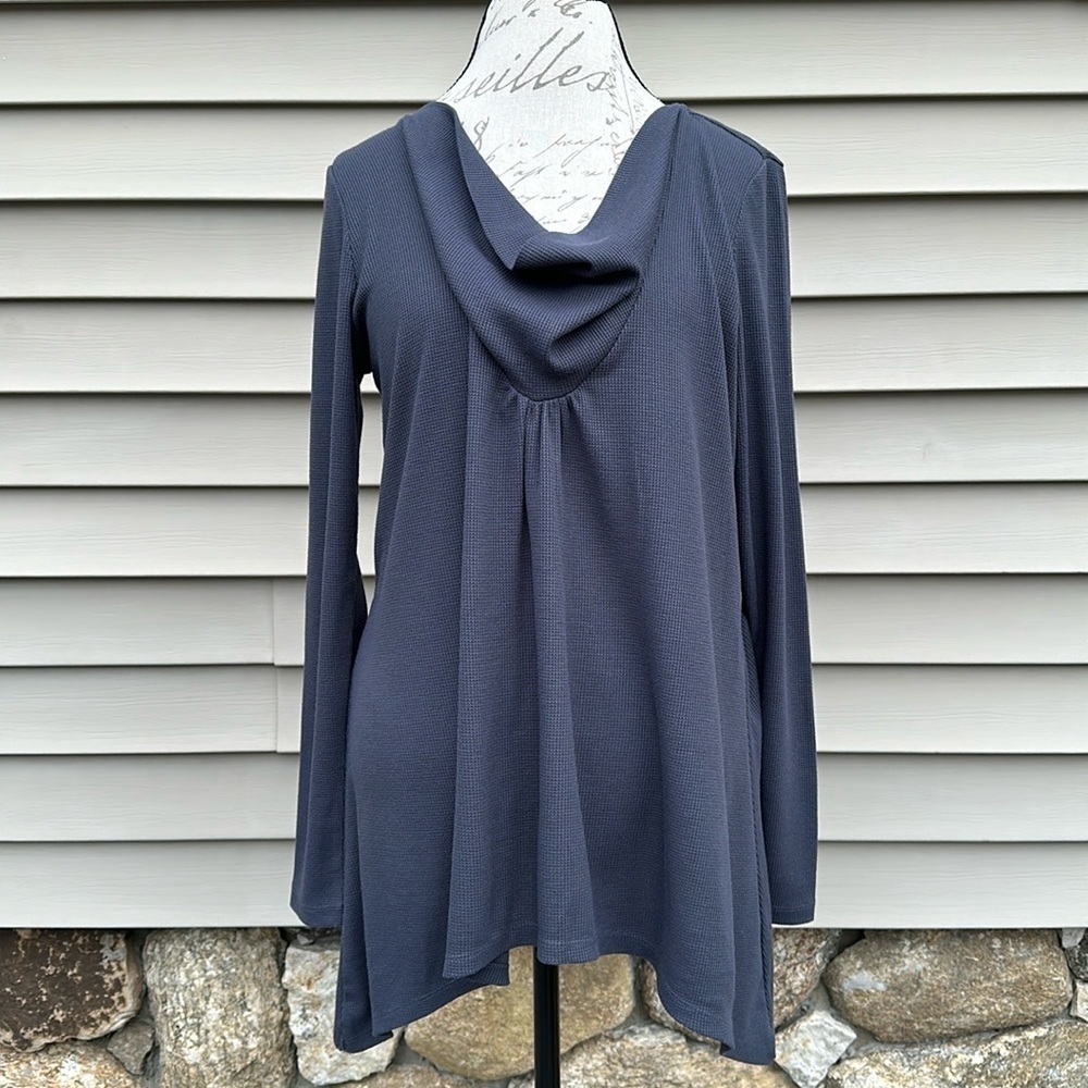 Workshop Andrea Jovine Thermal Asymetrical Scoop Neck Long Sleeve - Slate